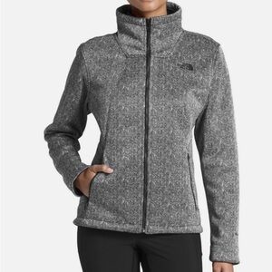 The North Face Womens Apex Chromium Jacket Black Herringbone Fleece Lined size M